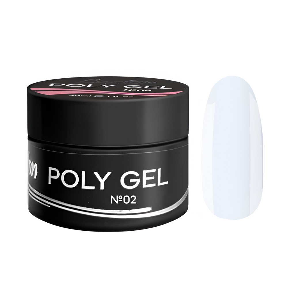 Гель для нігтів Luxton Poly Gel 02 Білий, 30 мл (банка)
